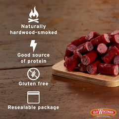Old Wisconsin Bites Tub resealable packaging keeps snacks fresh