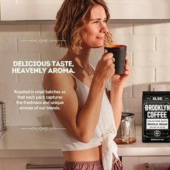 OLDE BROOKLYN COFFEE air tight valve packaging preserves freshness and aroma