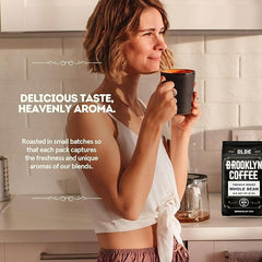 OLDE BROOKLYN COFFEE air-tight valve packaging preserves freshness