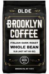OLDE BROOKLYN COFFEE whole bean pack delivering fresh aroma for home brew