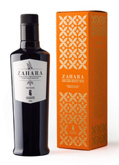 Oleificio Guccione Zahara EVOO bottle highlights premium Sicilian origin, ideal for finishing pasta and salads.
