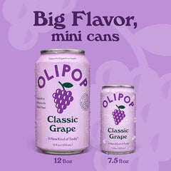 OLIPOP Classic Grape served in a glass, crisp and flavorful with fiber-friendly ingredients