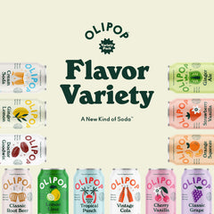 OLIPOP Ginger Ale bubbles close-up emphasizes crisp spice and fizz.