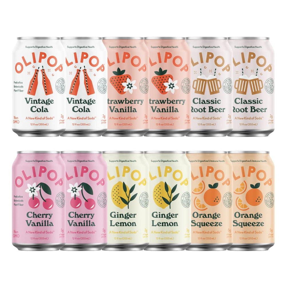 OLIPOP sampler 6-flavor pack front view for flavor exploration