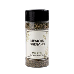 Olive & Vine Mexican Oregano shaker jar for easy garnish and flavor.