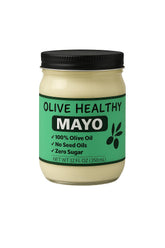 Olive Healthy Mayo Original jar, creamy spread perfect for sandwiches