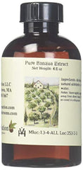 OLIVENATION banana flavor extract packaging highlights gluten free and vegan attributes