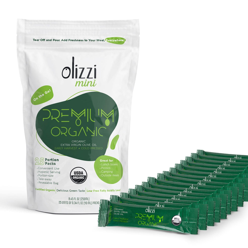 Olizzi olive oil packets in packaging for easy use