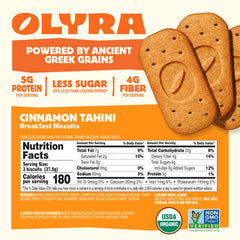 Olyra ancient grains biscuits scene with quinoa, amaranth and teff ingredients