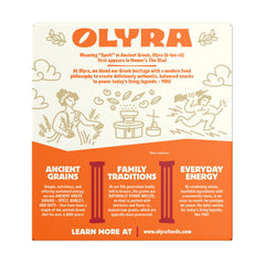 Olyra organic bars with ancient grains offer wholesome energy.