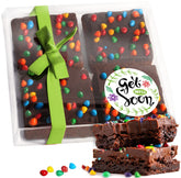 OMCookie Get Well Brownies Basket with individually wrapped treats for a thoughtful gift.
