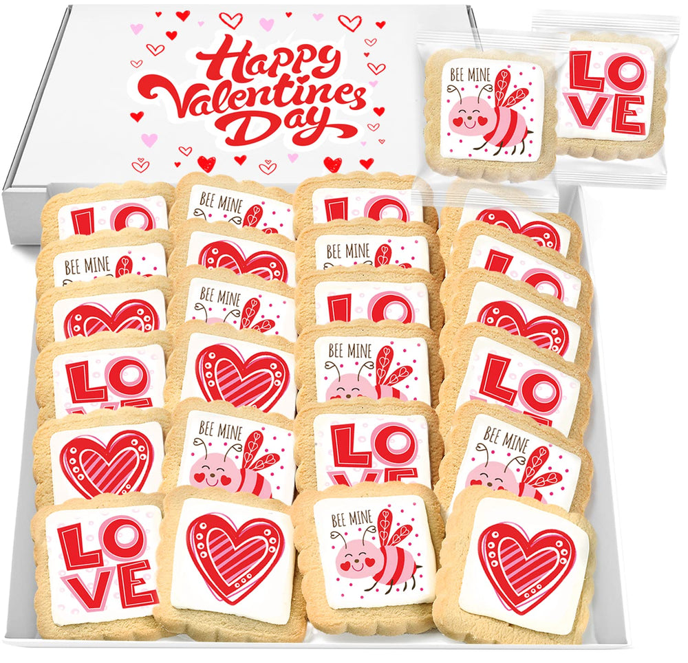 OMCookie valentines heart cookies with vanilla frosting, perfect for gifting
