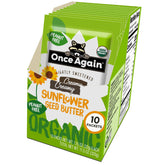 Once Again organic sunflower butter packets single-serve box for easy snacks on the go.