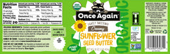 Once Again Organic Creamy Sunflower Butter texture closeup shows smooth richness for toast.