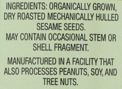 Once Again Tahini glass jar closeup highlights organic, gluten-free packaging.