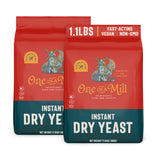 One in a Mill instant dry yeast packaging, sealed for freshness and long storage.