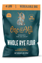 One in a Mill Whole Rye Flour front bag ideal for rustic baking.