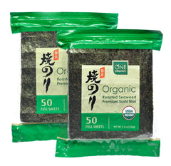 ONE ORGANIC Sushi Nori front-pack image, ideal for easy sushi prep.