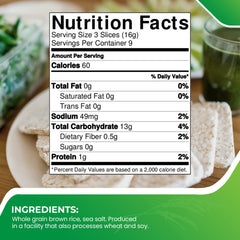 Only Kosher Candy ultra-thin rice cake square, lightly salted — pairs with toppings.
