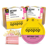 Opopop Birthday Cake pop cups 6-pack ready for quick, gluten-free snacking