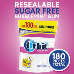 Orbit Bubblemint bubblegum mint aroma on display