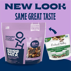 Orchard Valley Harvest almonds and peanuts in a resealable snack bag.