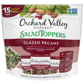 Orchard Valley Harvest glazed pecans salad toppers on a fresh salad add crunch and flavor