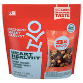 Orchard Valley Harvest Heart Healthy Mix almonds-cranberries-walnuts-chickpeas in a portable 1 oz bag.