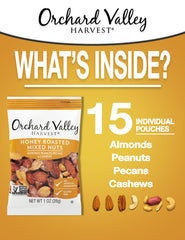 Close-up of honey glaze on mixed nuts by Orchard Valley Harvest for a sweet-salty finish