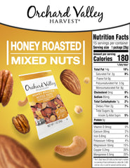 Orchard Valley Harvest honey-roasted mix with almonds, peanuts, pecans, cashews for a satisfying snack