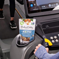 Orchard Valley Harvest Keto Crunchy Trail Mix peanuts on display; satisfying crunch.