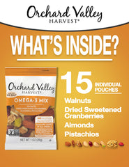 Orchard Valley Harvest Omega-3 Mix almonds: hearty crunch for a quick snack.