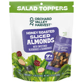 Orchard Valley Harvest Salad Toppers with almonds blueberries and cranberries on a fresh salad