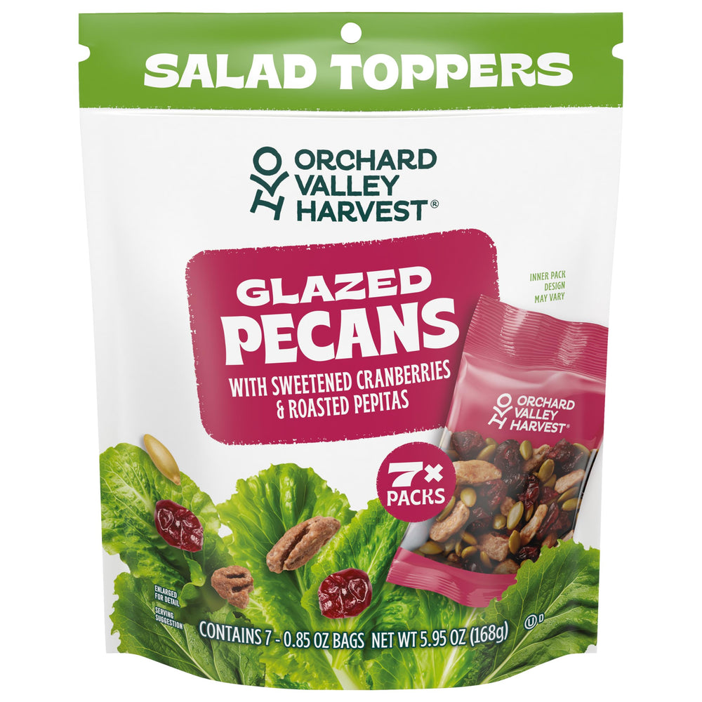 Orchard Valley Harvest glazed pecans add crunchy salad topping