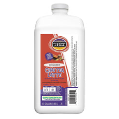 Oregon Chai Extra Spicy Concentrate in a 64 oz bottle, ideal for large-batch brewing.