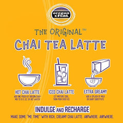Oregon Chai Original Dry Chai Latte Mix served cold over ice.