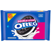OREO Double Stuf cookies in family pack front view for sharing.