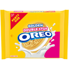 OREO Double Stuf Golden cookie pack with easy-pull tab for sharing.