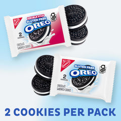 OREO gluten-free double stuf creme filling close-up highlighting extra creme.