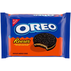 OREO REESE'S Peanut Butter Creme sandwich cookies perfect for dunking with milk