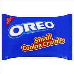 Oreo Small Cookie Crumbs bag close-up for topping ice cream and shakes.