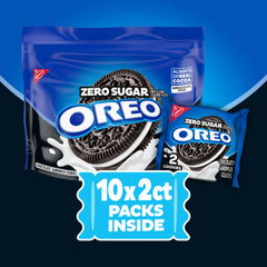 OREO Zero Sugar creme filled chocolate sandwich cookies classic taste with no sugar added