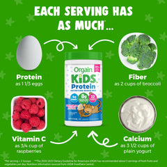 Orgain Kids protein scoop in vanilla bean flavor for breakfast boosts