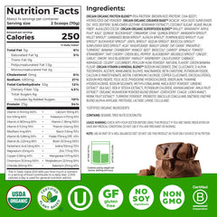 Orgain Perfect Meal chocolate shake glass ready for a creamy, quick protein boost.