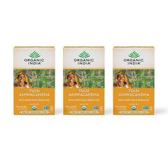 ORGANIC INDIA Calming Tulsi Ashwagandha tea bags for a soothing ritual
