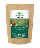 Organic India Tulsi Original loose-leaf tea for daily antioxidant-rich ritual.