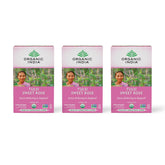 Organic India Tulsi Sweet Rose Tea bags deliver calming herbal blend for daily relaxation