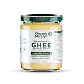 Organic Mandya A2 Desi Ghee—clarified butter, bilona process, rich aroma.