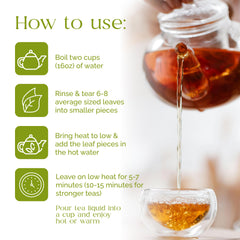 Organic Pharmacist soursop tea brew image showcasing aromatic infusion ready to enjoy.