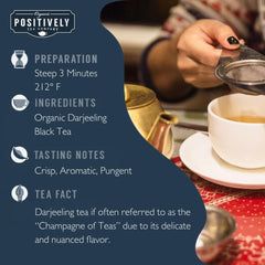 Aromas rising from Organic Positively Darjeeling for a refreshing morning ritual.